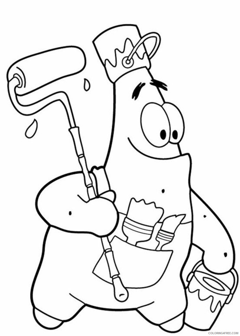cartoon coloring pages patrick star Coloring4free