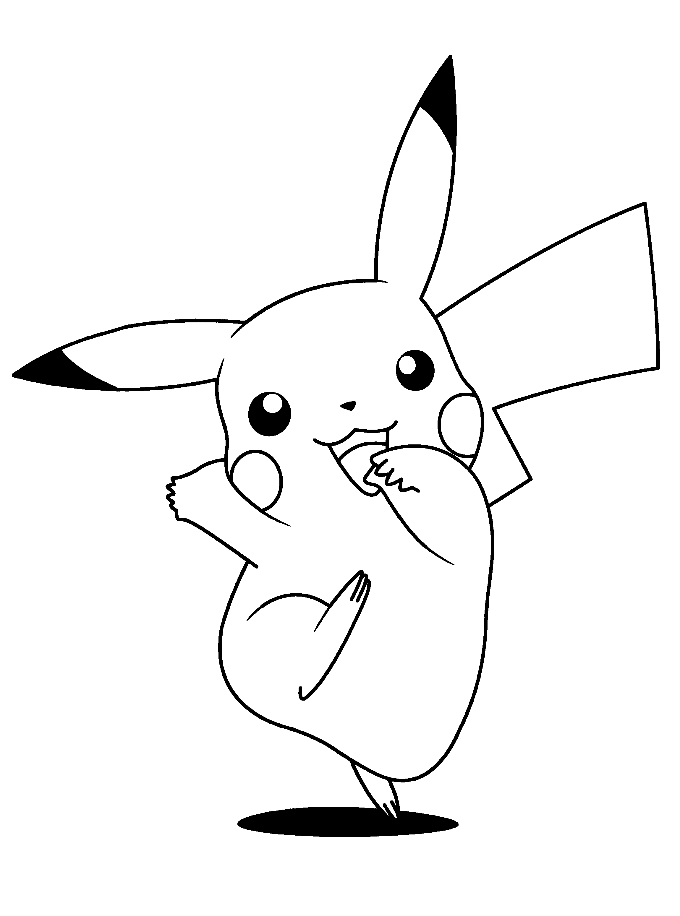 cartoon coloring pages pokemon pikachu Coloring4free