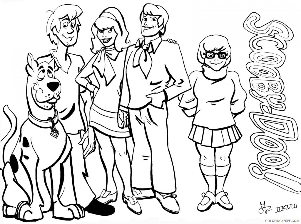 cartoon coloring pages scooby doo Coloring4free