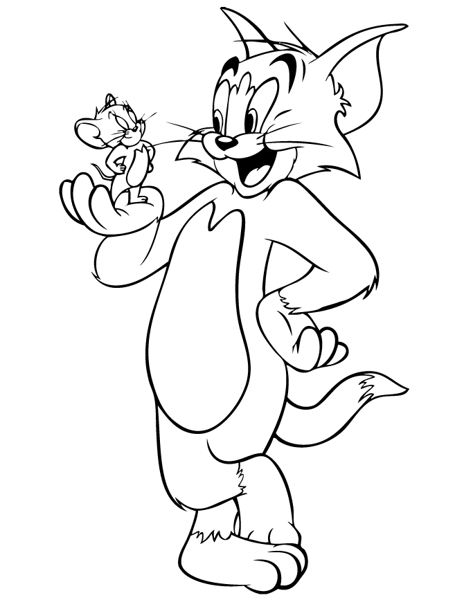 cartoon coloring pages tom and jerry Coloring4free