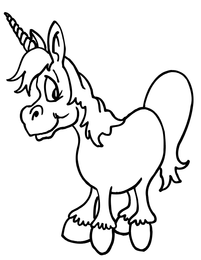 cartoon coloring pages unicorn horse Coloring4free