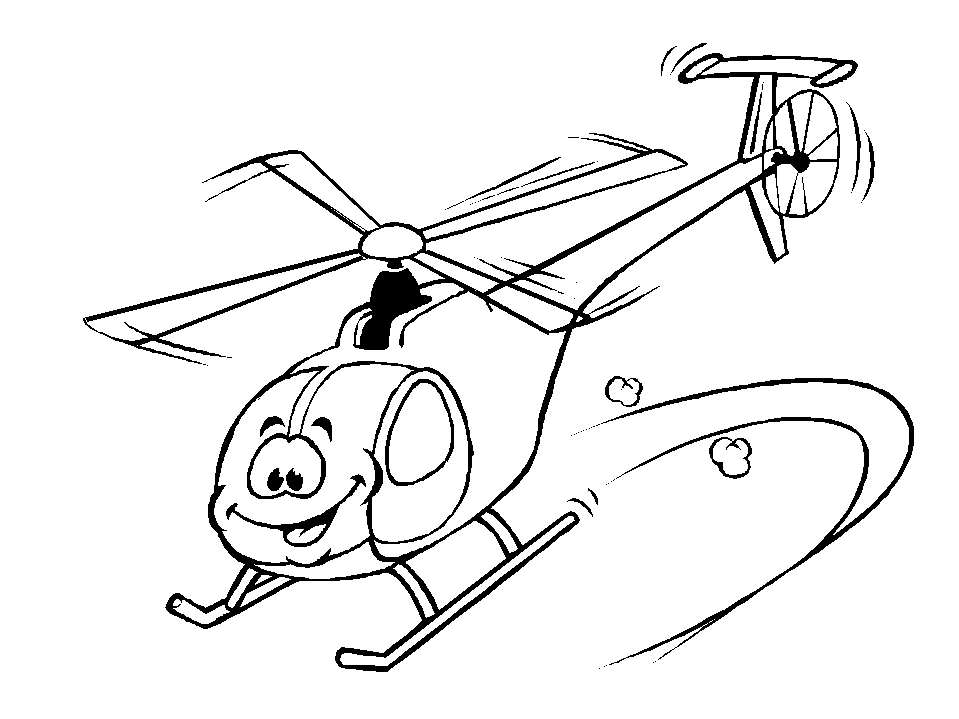 cartoon helicopter coloring pages Coloring4free