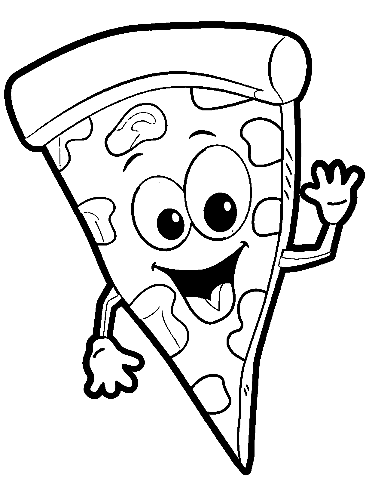 cartoon pizza coloring pages Coloring4free