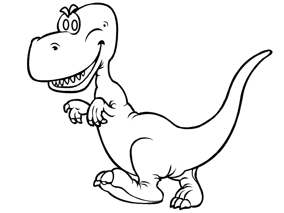 cartoon t rex coloring pages Coloring4free