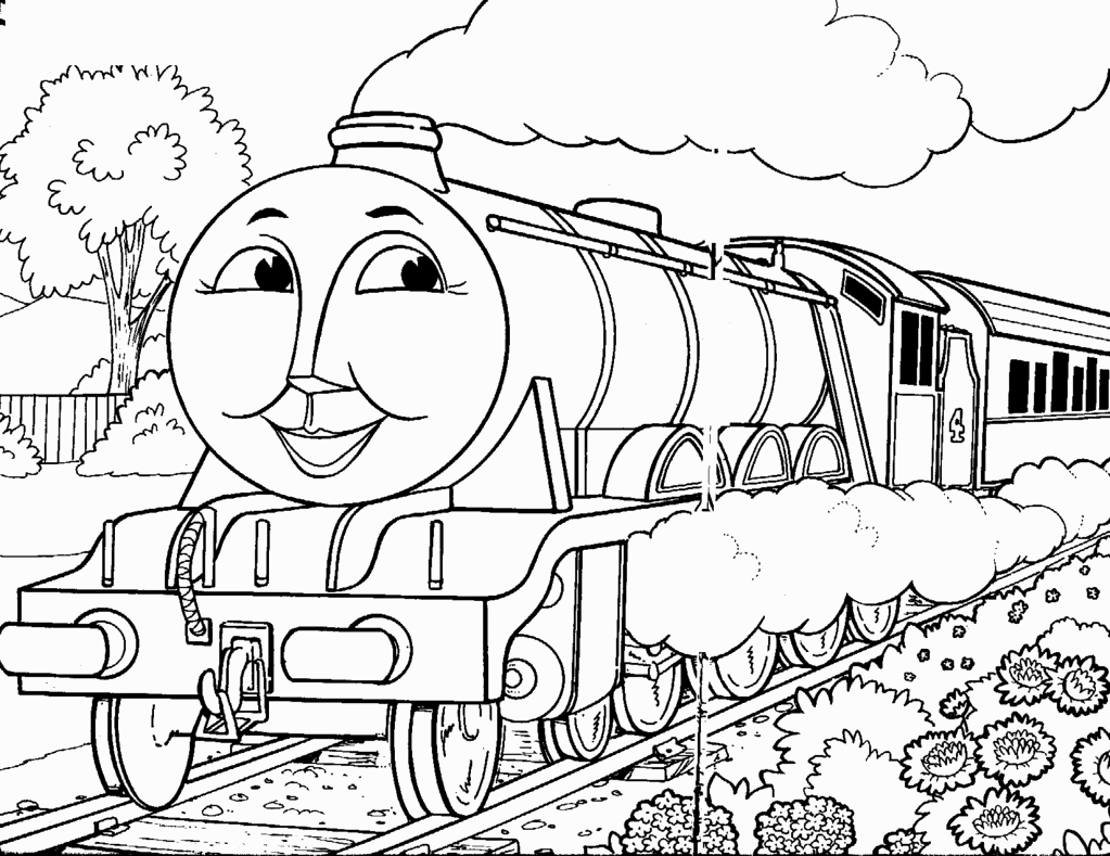 cartoon train coloring pages for kids Coloring4free