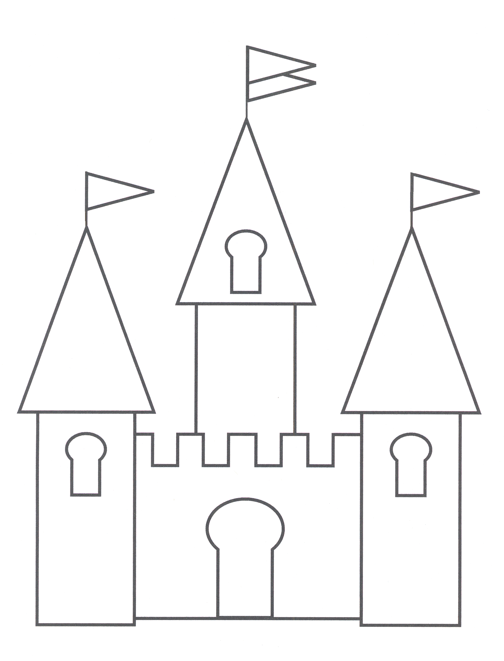castle coloring pages for preschooler Coloring4free