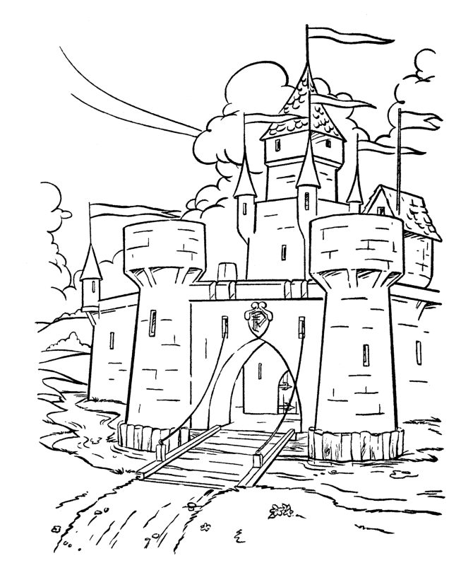 castle coloring pages free printable Coloring4free