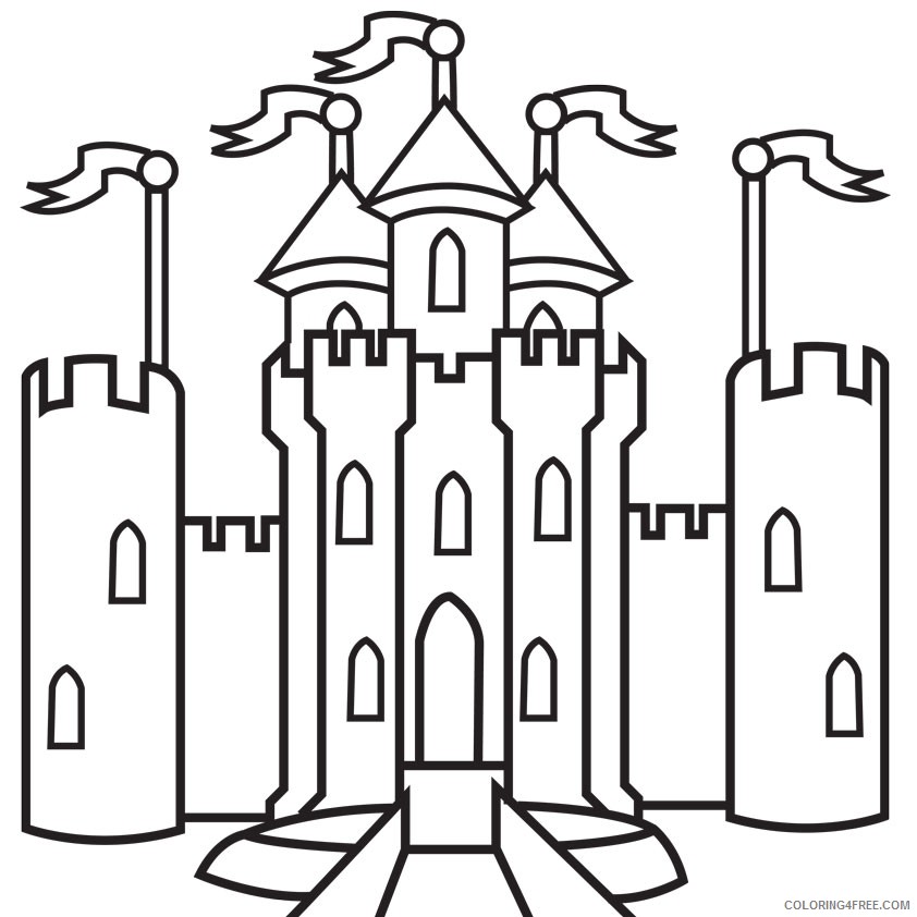castle coloring pages printable 2 Coloring4free