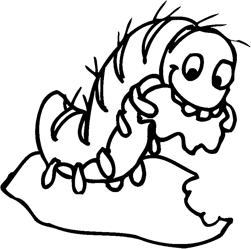 caterpillar coloring pages eating leaves Coloring4free