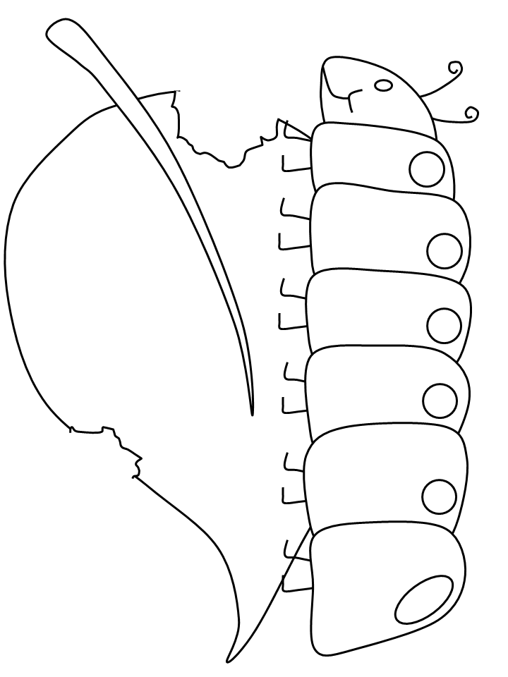 caterpillar coloring pages for preschooler Coloring4free