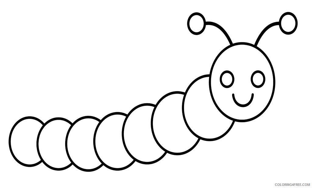 caterpillar coloring pages for toddlers Coloring4free