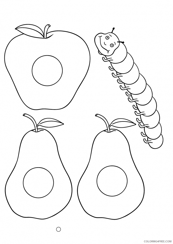 caterpillar coloring pages with pears Coloring4free