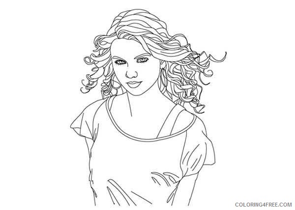 celebrity taylor swift coloring pages Coloring4free