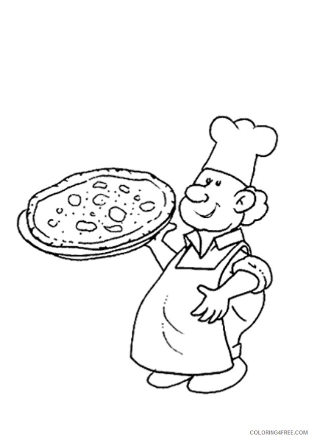 chef and pizza coloring pages Coloring4free