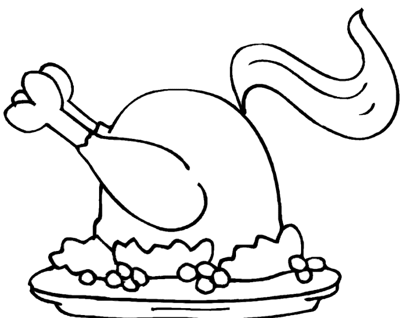 chicken coloring pages cooked Coloring4free