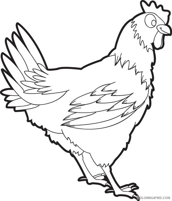 chicken coloring pages for kids Coloring4free