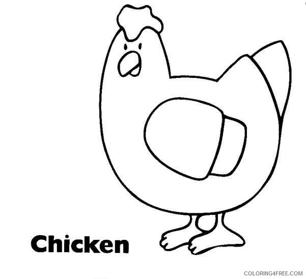 chicken coloring pages for preschooler Coloring4free
