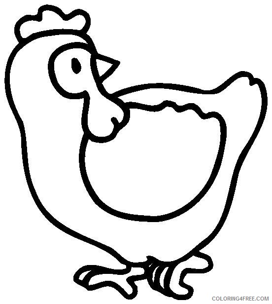 chicken coloring pages for toddler Coloring4free