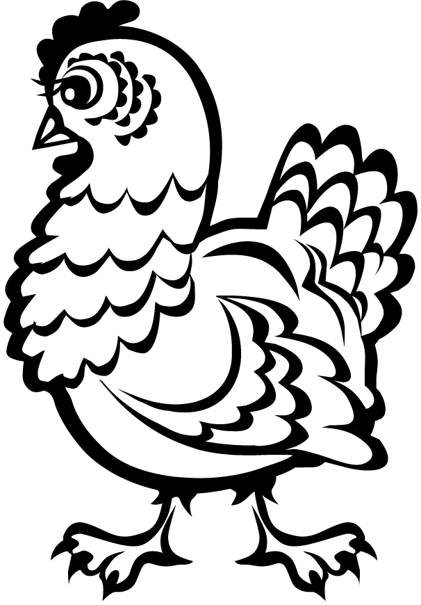chicken coloring pages free to print Coloring4free