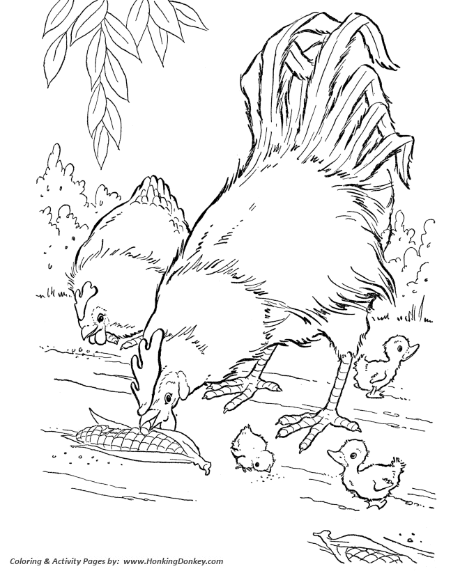 chicken family coloring pages Coloring4free