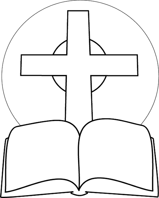 christian coloring pages bible and cross Coloring4free