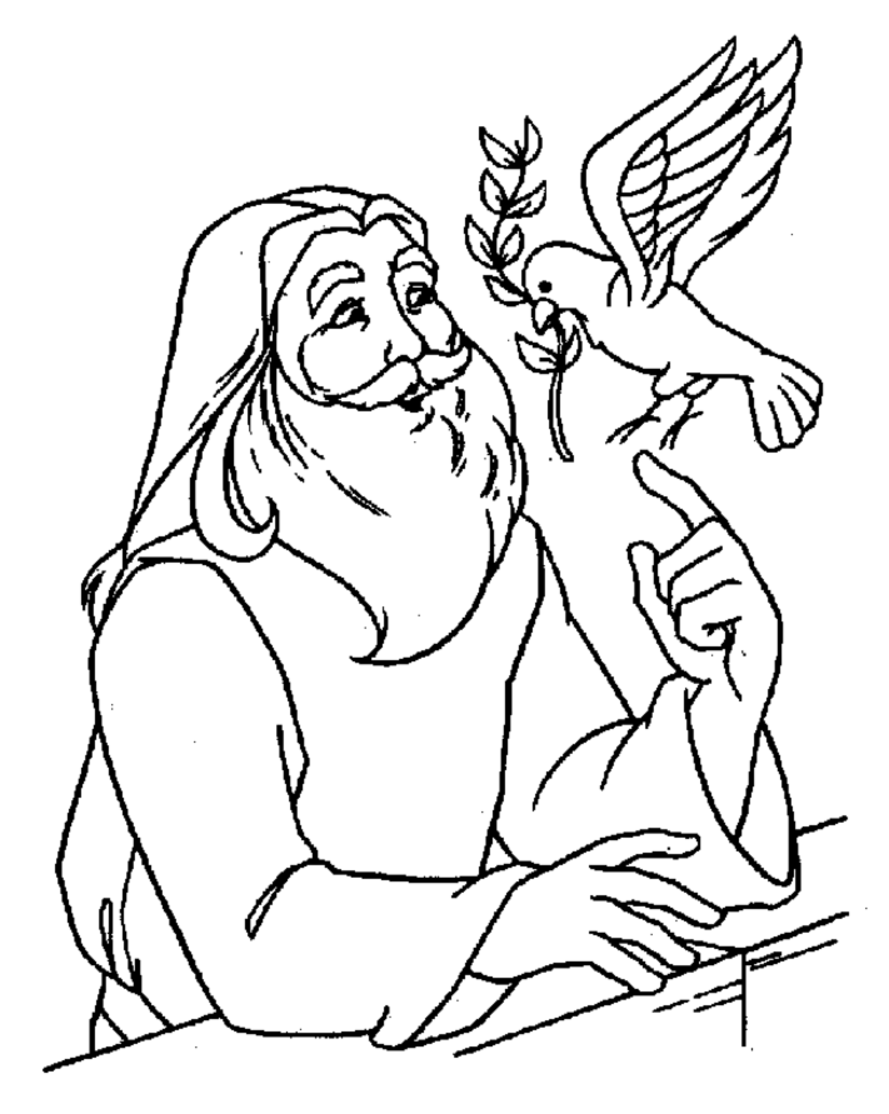 christian coloring pages jesus and dove Coloring4free