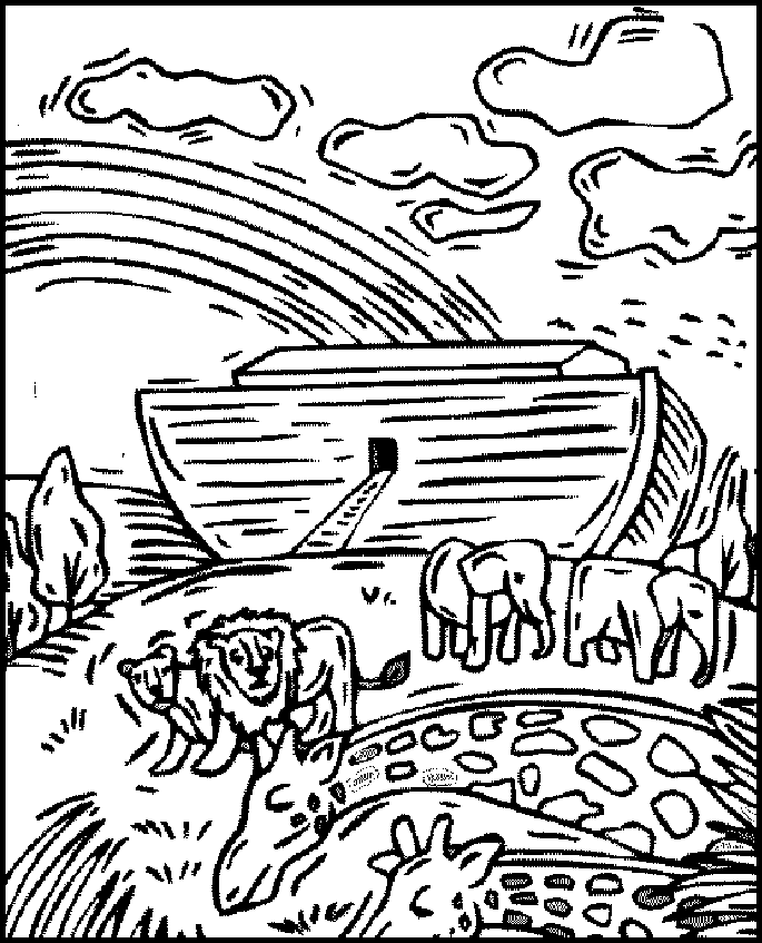 christian coloring pages noah ark Coloring4free