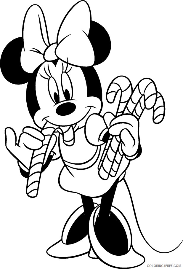 christmas coloring pages minnie mouse Coloring4free