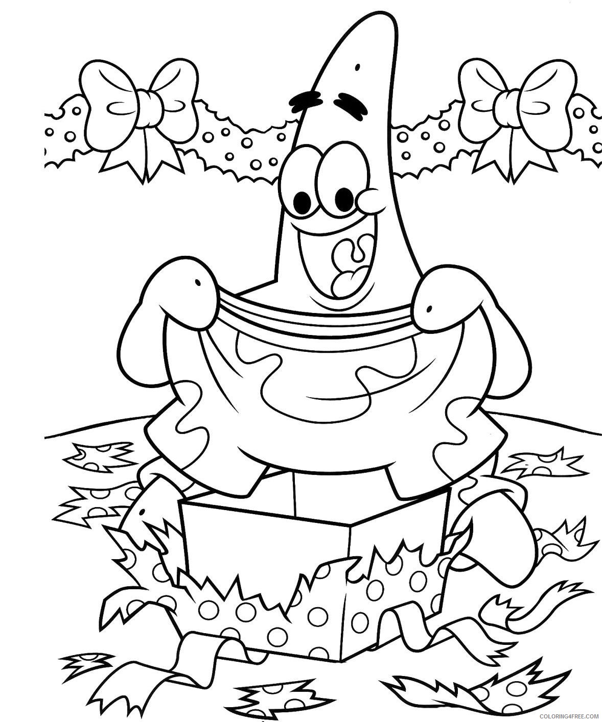 christmas coloring pages patricks gift Coloring4free