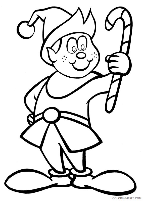 christmas elf coloring pages for kids Coloring4free
