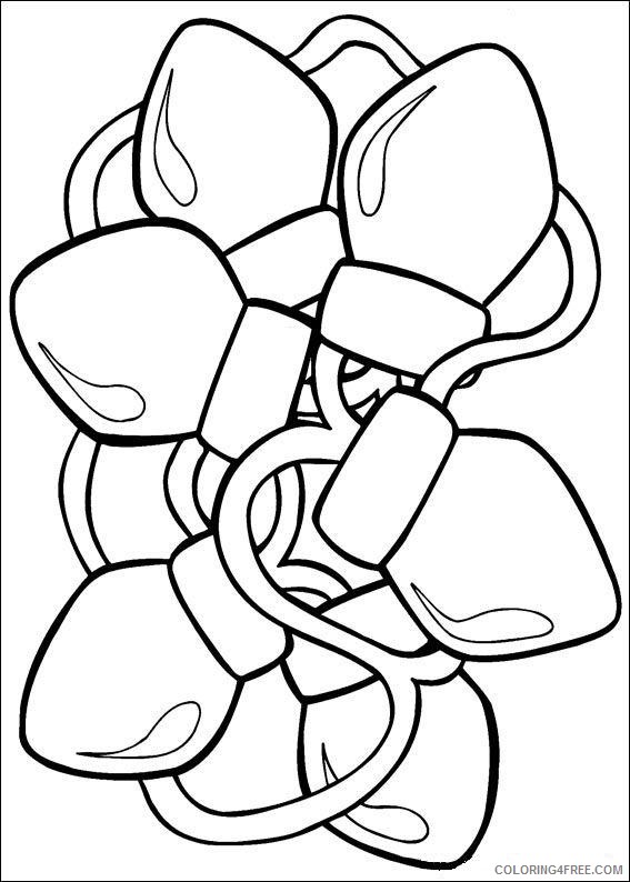 christmas lights coloring pages for kids Coloring4free