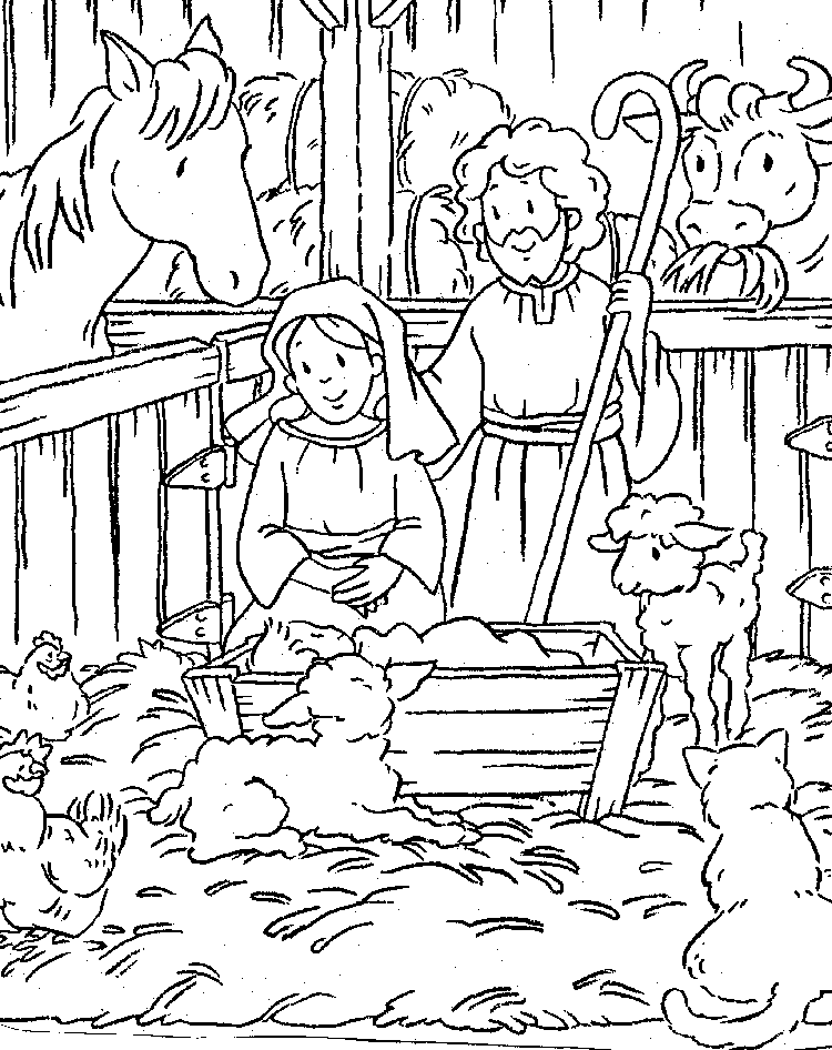christmas nativity coloring pages Coloring4free