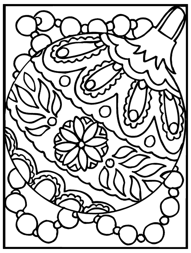 christmas ornament coloring pages Coloring4free