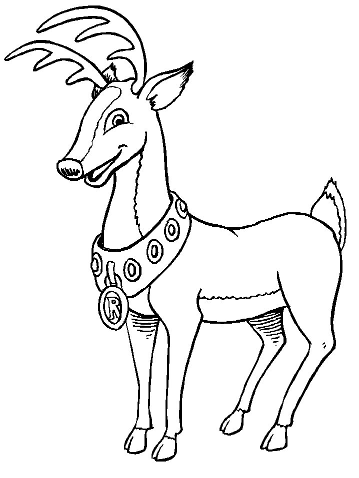 christmas reindeer coloring pages Coloring4free