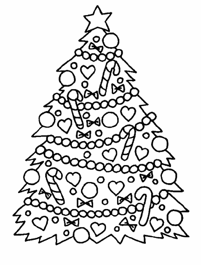 christmas tree coloring pages Coloring4free