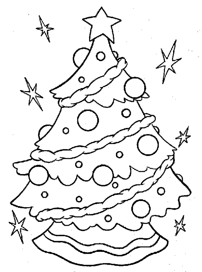 christmas tree coloring pages for kids Coloring4free