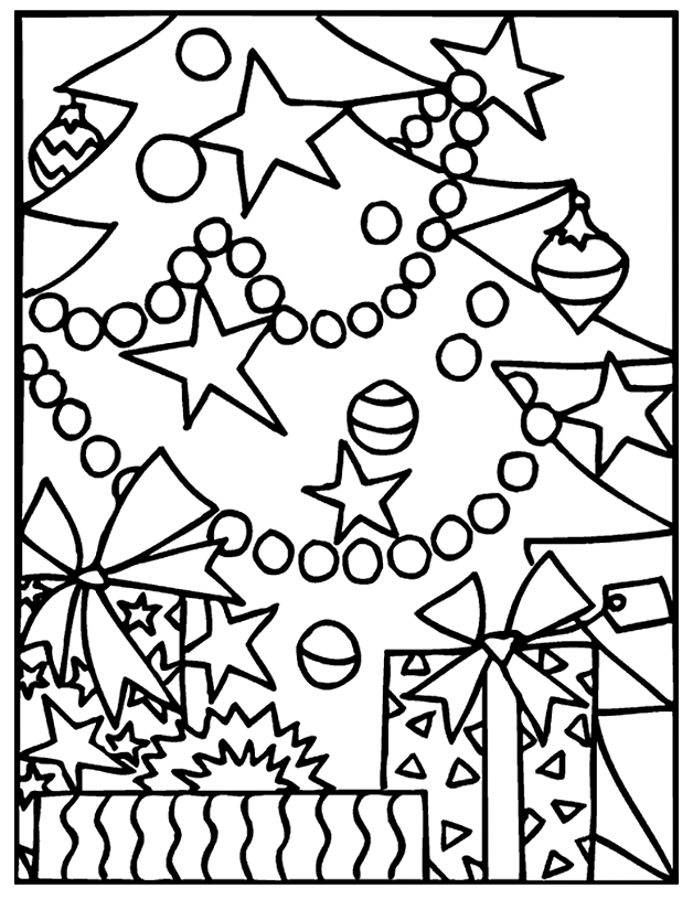 christmas tree decorations coloring pages Coloring4free