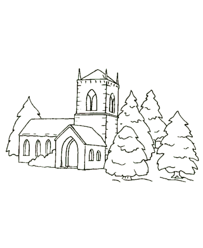 church coloring pages 2 Coloring4free
