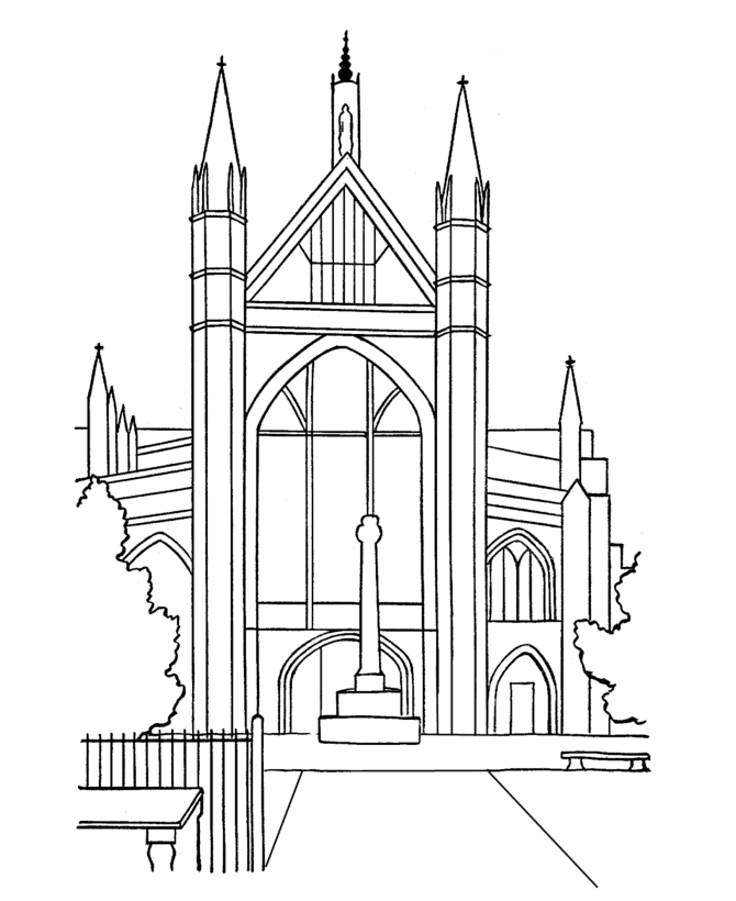 church coloring pages for adults Coloring4free