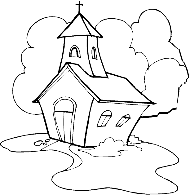 church coloring pages for kindergarten Coloring4free