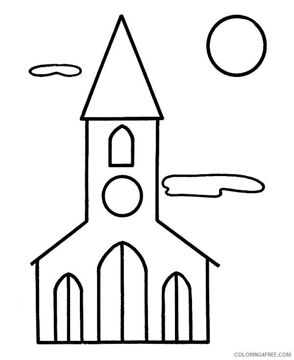 church coloring pages for preschoolers Coloring4free