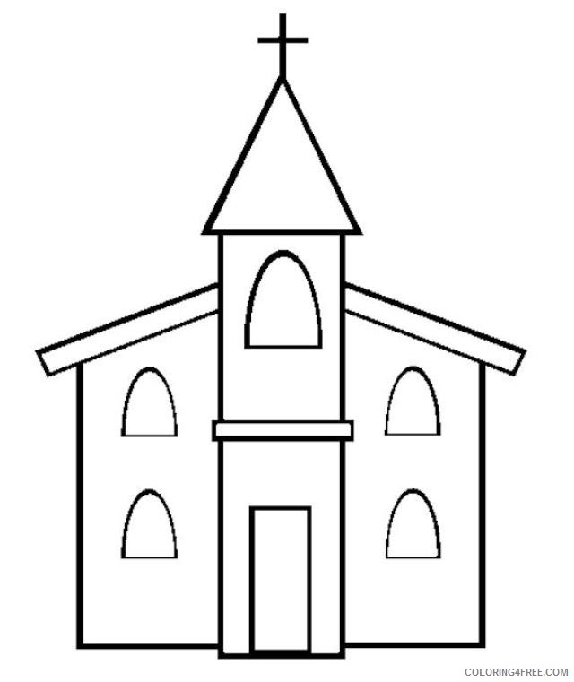 church coloring pages for toddler Coloring4free