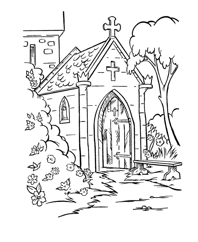 church coloring pages printable Coloring4free