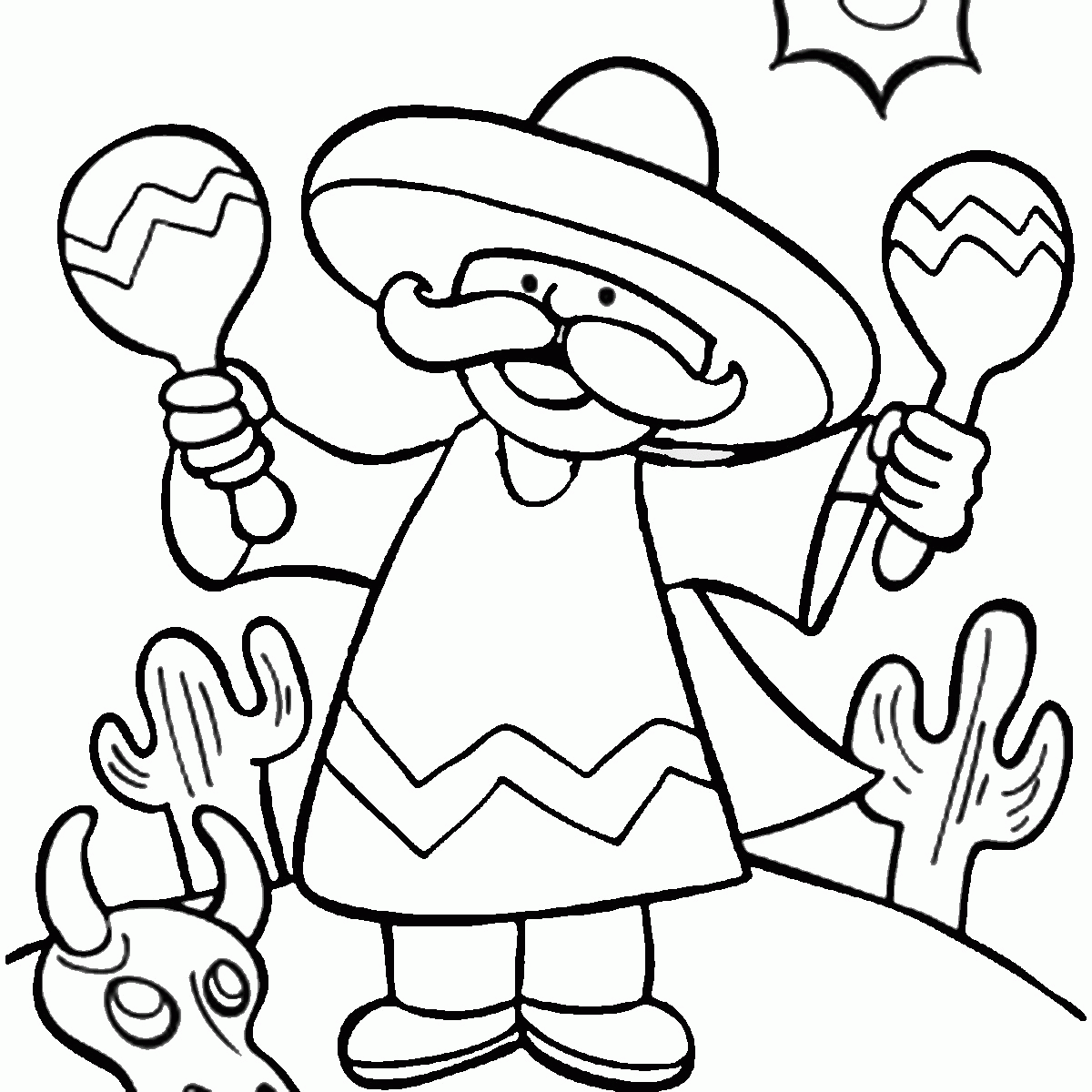 cinco de mayo coloring pages for kids Coloring4free
