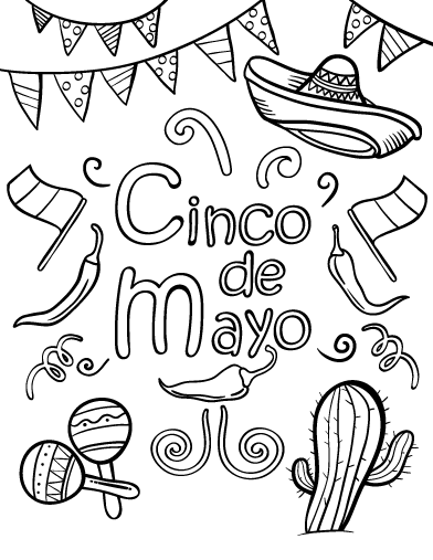 cinco de mayo coloring pages to print Coloring4free