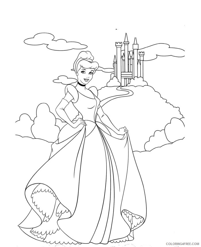 cinderella castle coloring pages Coloring4free