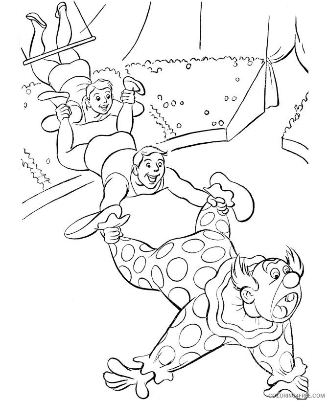 circus coloring pages clown swing Coloring4free