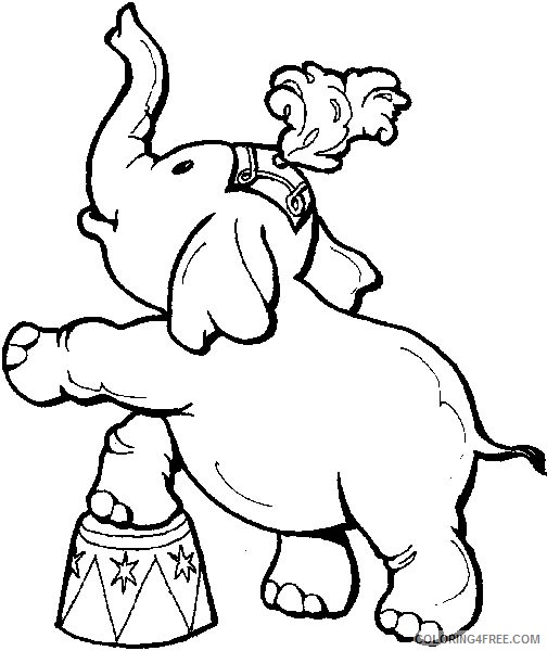 circus coloring pages elephant Coloring4free