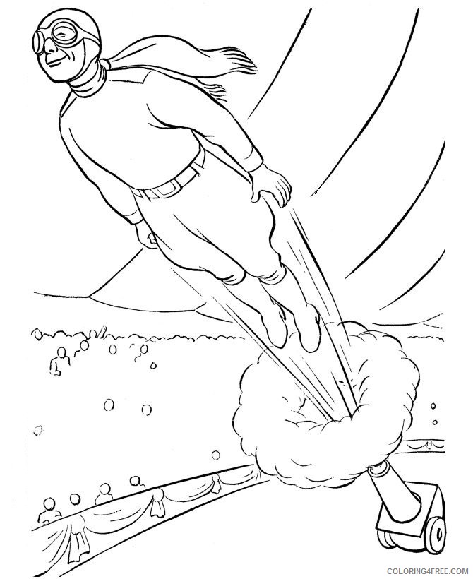 circus coloring pages human cannonball Coloring4free