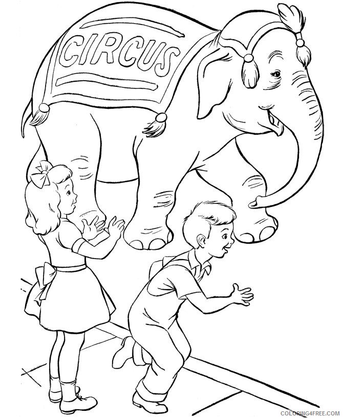 circus coloring pages kids watching circus Coloring4free